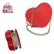 (STOCK CHECK REQUIRED)KATE SPADE NEW YORK LOVE SHACK MINI HEART CROSSBODY BAG K6063 CANDIED CHERRY RED