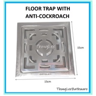 Stainless Steel Floor Trap Floor Grating Anti Cockroach Anti Smell 6" x 6" 15cm x 15cm