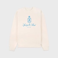 2024 NewNew Autumn and Winter North American Niche Sporty&Rich Letter Print Womens Round Neck Cotton