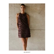 LA8357 - Coffee Furry | Mini Dress