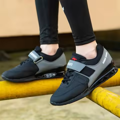Professional Weightlifting Shoes Weight Lifting Shoe Hightop Gym Training Bodybuilding Suqte Power L