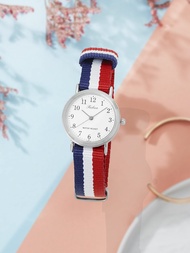 CITIZEN (CITIZEN)Q & Q นาฬิกาควอตซ์สี่เหลี่ยมแบบเรียบง่ายลำลองสำหรับผู้หญิง QA69-305/103