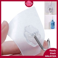 1PC Transparent Strong Self Adhesive Door Wall Hangers Towel Mop Holder Hooks For Kitchen Living Roo