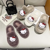 Sanrio hello kitty slippers cartoon cute plush indoor slippers Girl fashion winter cute slippers