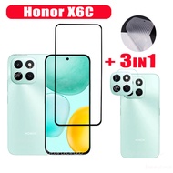 For Honor X6C Tempered Glass Screen Protector Honor X6B X7C X7B X8C X8B Camera Lens Film+back film
