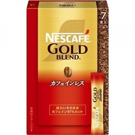 Nestlé Nescafe Gold Blend Decaffeinated Sticks, Black, Pack of 7
