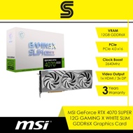 MSI GeForce RTX 4070 SUPER 12G GAMING X SLIM WHITE GDDR6X Graphics Card