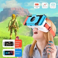Nintendo OLED 3D Virtl Reality Movies for Switch Game Headset Adjustable Big Lens VR Glasses