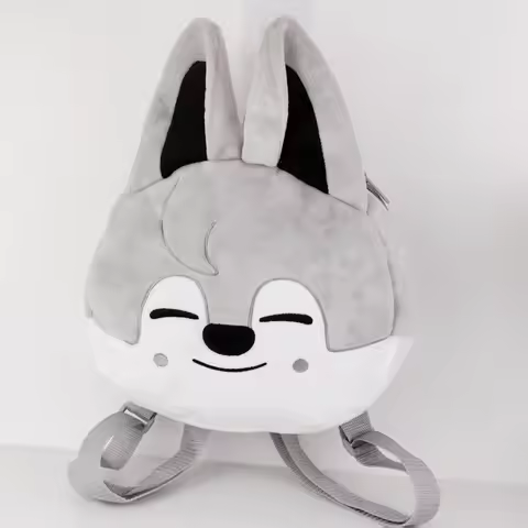 Straykids Student Backpack Schoolbag SKOO Plush Small Backpack Mini Backpack Cute Bag Tote