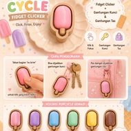 GANTUNGAN 3D fidget clicker keychain - Popsicle | Fidget clicker | Clicker Keyboard | Clicker Keycha