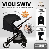 [FREE TRAVEL BAG] Violi SWIV - Reversible Two-Way Baby Stroller Compact Easy Fold Up To 60kg