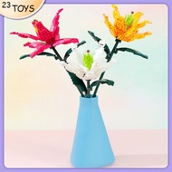 23 toys Building Flower Bouquet BALODY Nano Building Blocks Decoration Single Flower Blocks 1 Item