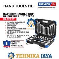 MATA Socket Wrench 1/2" Set of 20/24/37 Pcs 8-32 mm 72 Teeth Shock Wrench Complete Set Socket Eye Wr