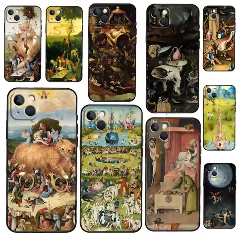 Hieronymus Bosch Art Painting Bumper Phone Case For iPhone 11 12 13 14 15 16 Pro X XR XS Max Plus Ba