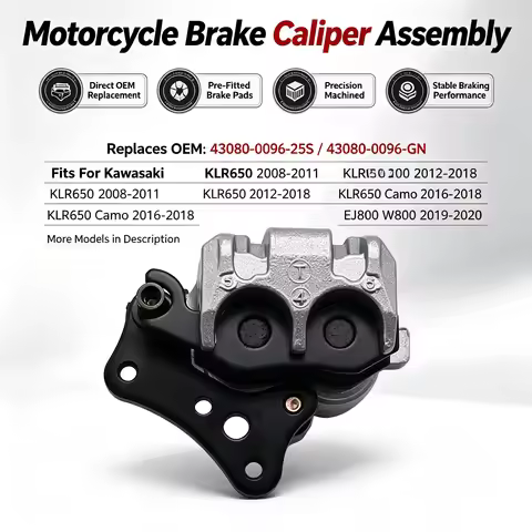 Motorcycle rear brake caliper For Kawasaki KL650 KLR650 EJ800 W800 KL 650 KLR 650 43080-0096-25S 430