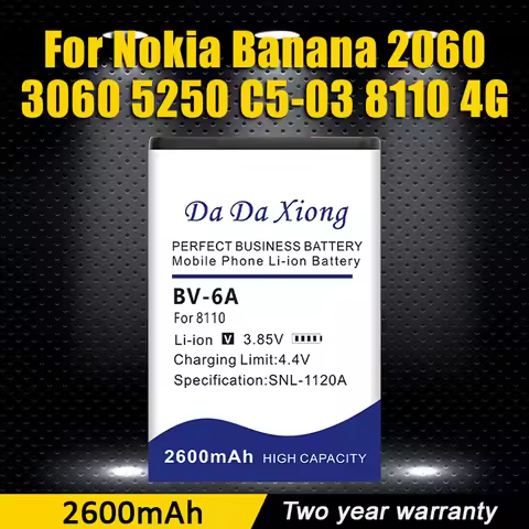 Mobile Phone Battery BV-6A BV 6A BV6A 2600mAh for Nokia 2720 V Flip TA-1295 Cell Phones Battery