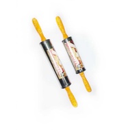 CAKE ROLLER ROLLING PIN/ DOUGH GRINDER/ STAINLESS STEEL GRINDER/ WITH WOODEN HANDLE