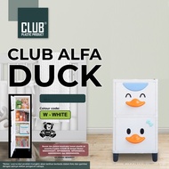 Lemari Pakaian Plastik CLUB ALFA DUCK CAD Laci Susun 2 3 4 5 Pintu Boneka Kuning Putih BEBEK