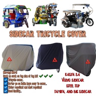 MOTOR COVER SIDECAR TRICYCLE COVER CUSTOMIZED PURE MICROFIBER FABRIC (2TONE) HIGHQUALITY SUNPROOF DUSTPROOF WINDPROOF WATER REPELLENT WASHABLE GARTERIZED REFLECTORIZED STRAP AND BUCKLES |COD