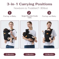 Baby Carrier Newborn to Toddler, Cozy Baby Wrap Carrier(7-30lbs), Easily Adjustable Toddler Carrier,