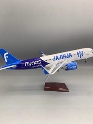 47cm Saudi A320 Saudi Flynas Airlines A320 Airplane Model with Light with Wheels Simulation Static A