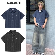 Karants Kemeja Polos Logo Logam Form Boxy Fabrik Linen Premium Uniseks Menswear Trend Terkini – KR26