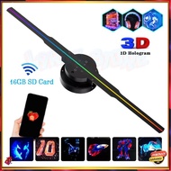 Holographic Fan 3D Hologram Fan HD Display WiFi App Projector LED RGB Logo Advertising Video Animati