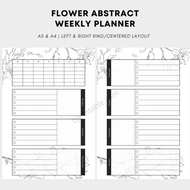 [PDF] Printable Flower Abstract Weekly Planner Template, Weekly Planner PDF Weekly Planning Weekly T