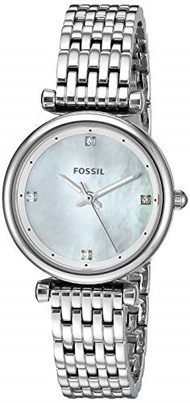 Fossil Women s Mini Carlie Stainless Steel Dress Quartz Watch