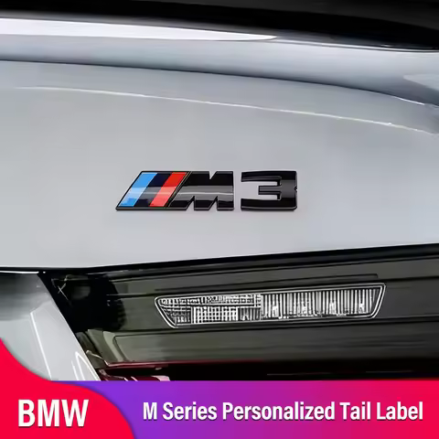 Car Valve Core BMW 3D Electroplating Emblem Stickers Trunk Decorative Stickers For BMW X5 E91 E70 F1