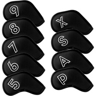 Golf Iron Covers,Golf Iron Head Covers Leather Golf Iron Covers Set 9pcs Golf Iron Headcovers,Golf C