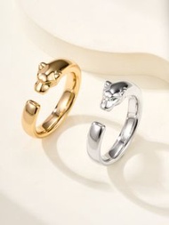 Cartier outlet 豹頭戒指 金色/銀色