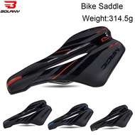 BOLANY Ultralight Bicycle Saddle Mountain Road Bike Seat Silicone filled PVC Leather Comfortable MTB Bike Saddle Cycling
