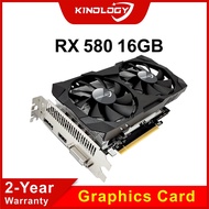Kinology AMD RX 580 16GB 2048SP Gaming Graphics Card GDDR5 256Bit PCI Express 3.0 ×16  Radeon GPU RX