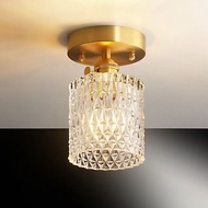 【塵年舊飾】懷舊銅製玻璃吊燈PL-1746附LED 6W燈泡