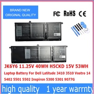 JK6Y6 H5CKD Laptop Battery For Dell Latitude 3410 3510 Vostro 14 5402 5501 5502 Inspiron 5300 5301 9