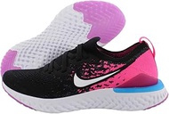 Nike Girls' Big Kids Epic React Flyknit 2 Running Shoes (7, Black/Racer Pink)