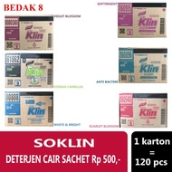 100%BERKUALITAS Soklin Deterjen Cair Sachet/ So Klin Detergent Sachet