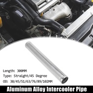 X Autohaux 0 45 Degrees Aluminum Alloy Tube OD 38/45/51/63/76/89/102MM Intercooler Pipe Air Intake T