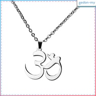 [GedonMY] Stainless Steel Aum Om  Sanskrit Symbol Amulet Buddha Pendant Necklace