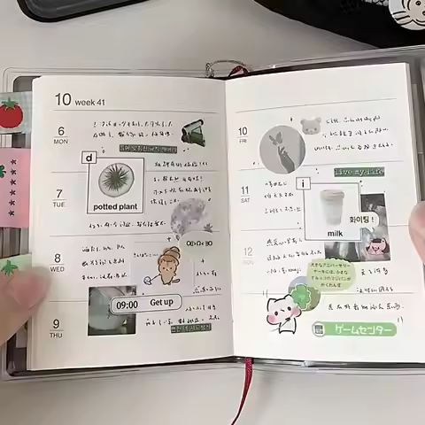 Minimalist PU Leather A7 Notebook Portable To Do List 2026 Schedule Book 2026 Agenda Book Gift