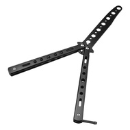 Little World Butterfly Knife - 1 Pack Butterfly Knife Trainer Practice Tool Steel Metal - Folding Kn