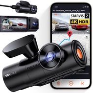 Vantrue N4 Pro กล้องติดรถยนต์ 3 กล้อง 4K+1080P+1080P หน้าในรถหลัง STARVIS 2 vision กลางคืน GPS WiFi 