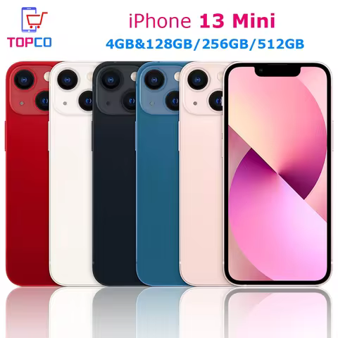 iPhone 13 Mini 13Mini A2481 128G 256G 512G ROM 4GB RAM 5.4" Retina XDR OLED A15 Bionic IOS Face ID e