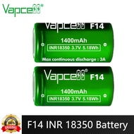 Original Vapcell F14 INR 18350 Battery Highest Capacity 1400mAh 3A 3.7V Rechargeable Li-on Cell  Fla