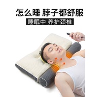 TD61Latex Pillow Cervical Pillow Sleep Neck Pillow Help for Sleep Hard Pillow Cylindrical Neck Pillow Adult Cervical Spine