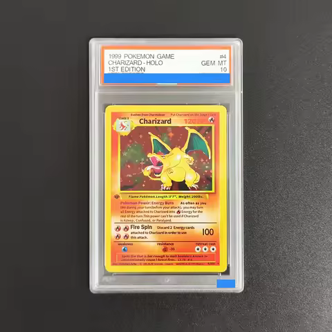 Proxy 1999 POKEMON GAME #4 CHARIZARD HOLO 1ST EDITION Authentication Grading 10 Collection Game Card