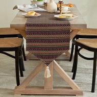 ผ้าปูโต๊ะที่มีพู่ Jacquard ผ้าปูโต๊ะ S สำหรับตกแต่งโต๊ะทานอาหาร