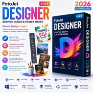 🔥 FotoJet Designer v1.4.5 2026 Lifetime For Windows | Graphic Design & Poster Maker