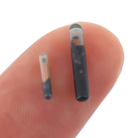 125KHZ/134.2KHZ 2.12*12mm/1.25*7mm Microchip Animal RFID Tag With EM4305 Chip ISO11784/5 FDX-B For F